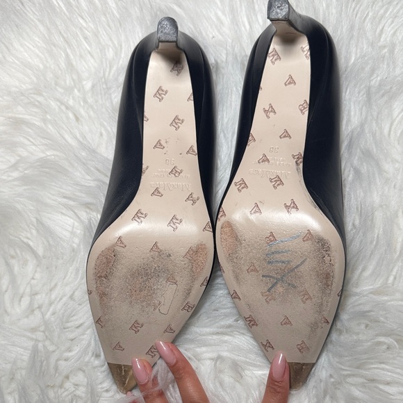 MaxMara Navy Blue Leather Heels